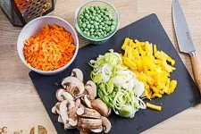 Gemüse für die Reispfanne