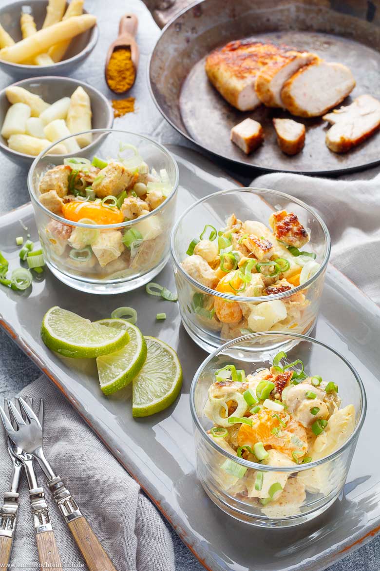 Geflügelsalat mit fruchtigem Dressing