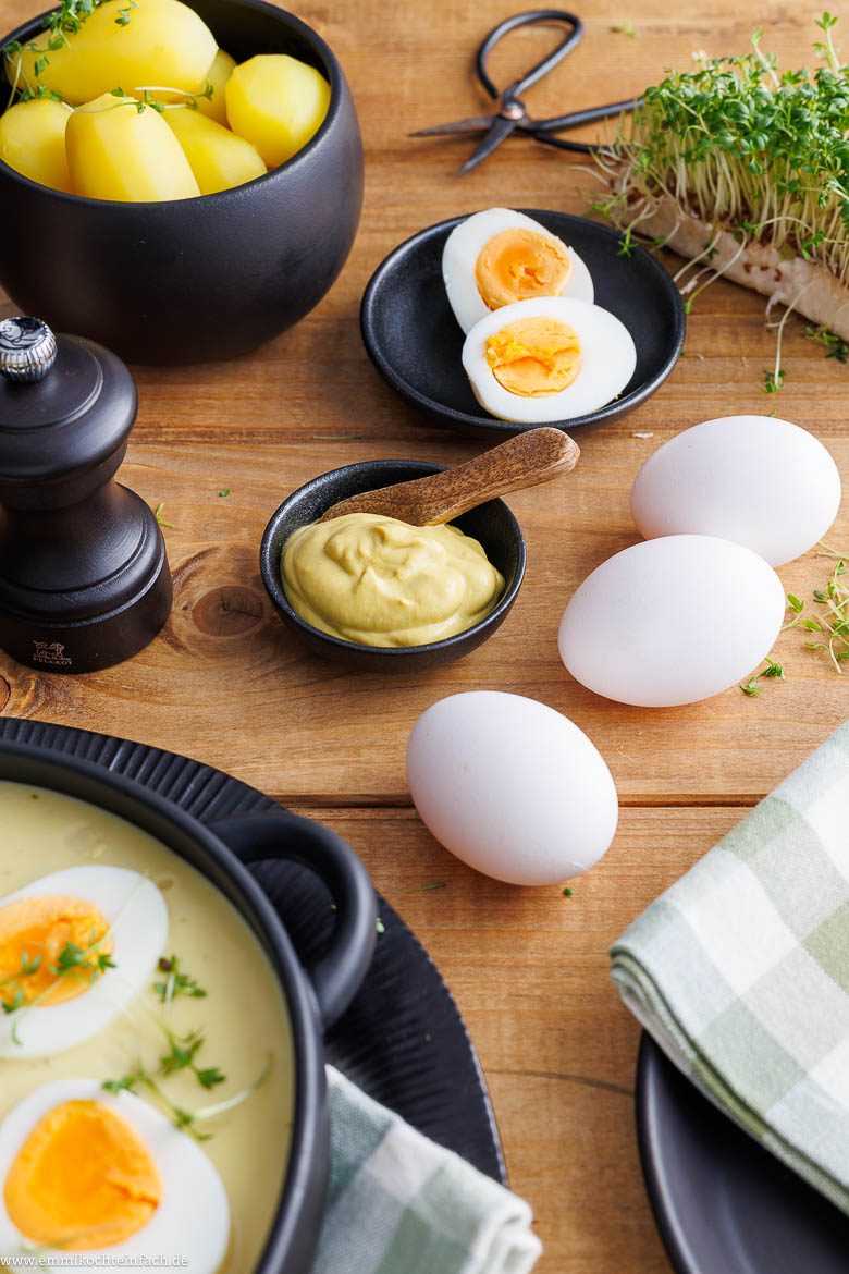Eier mit Senfsoße Zutaten