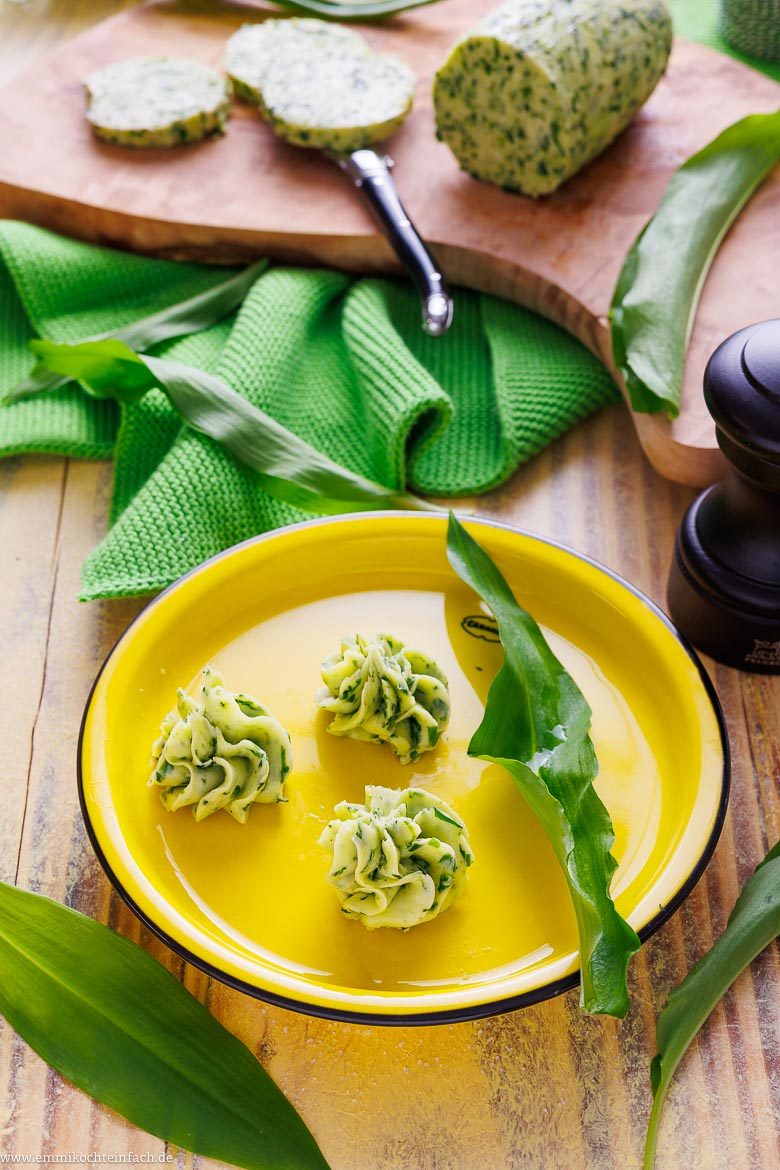 Butter aus frischem Bärlauch