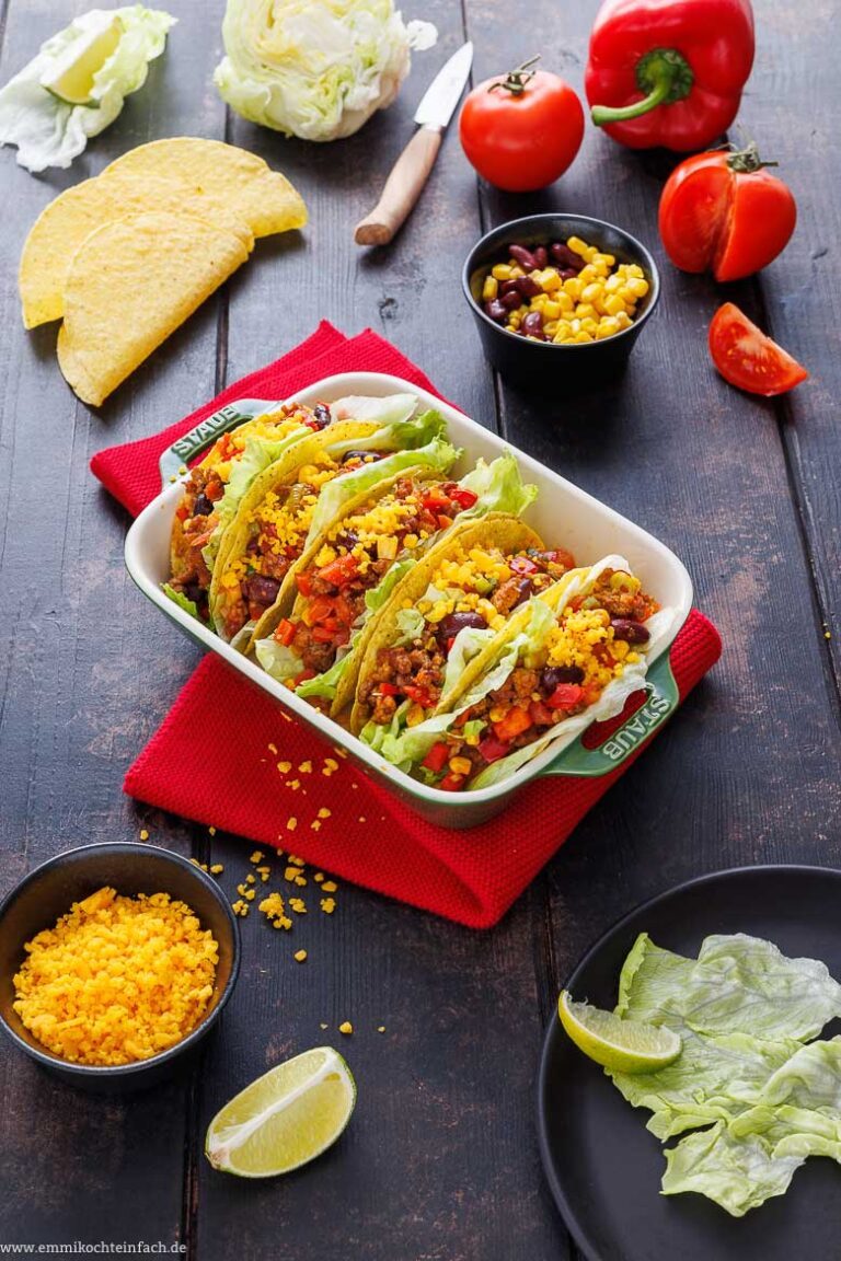 Tacos - mexikanisch mit Hackfleisch - emmikochteinfach