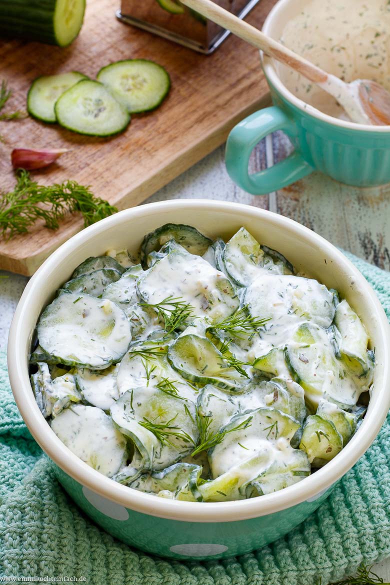 Gurkensalat mit Joghurt