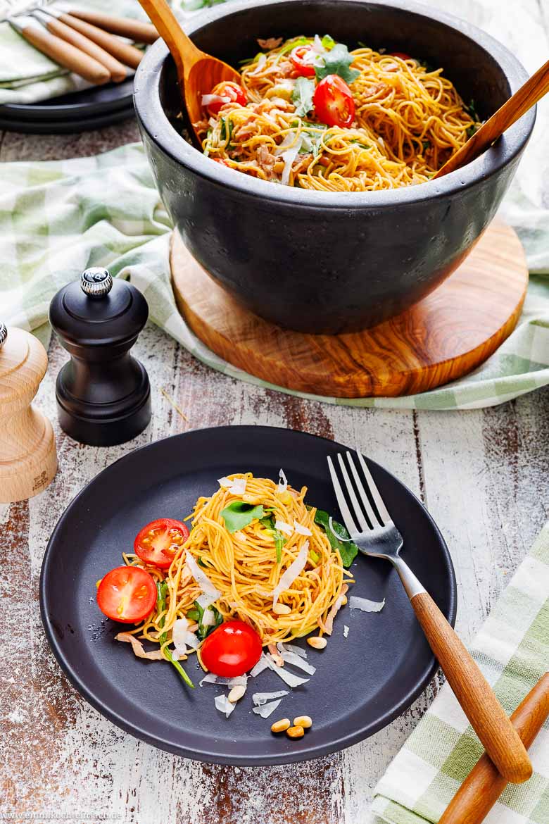 Bella Italia meets Asia: Spaghettisalat als Fusion Food