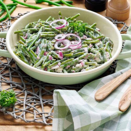 Bohnensalat mit grünen Bohnen wie bei Oma
