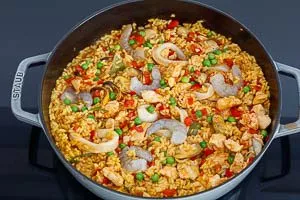 Paella in der Pfanne