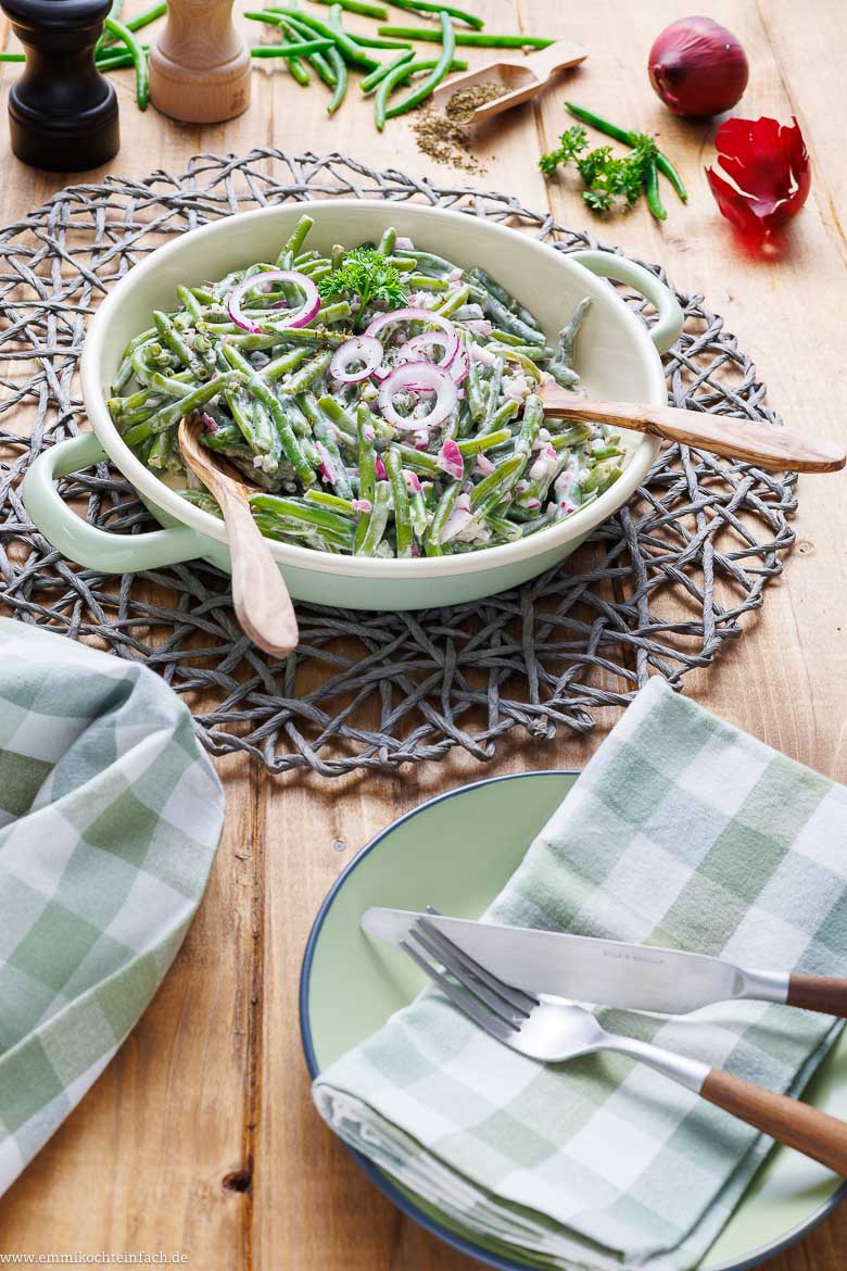 Omas Salat mit grünen Bohnen