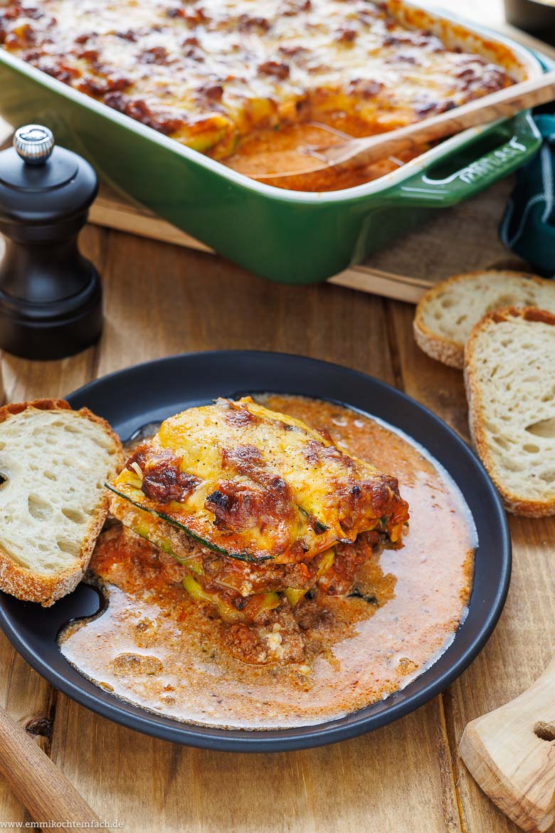 Zucchini-Lasagne mit Hackfleisch