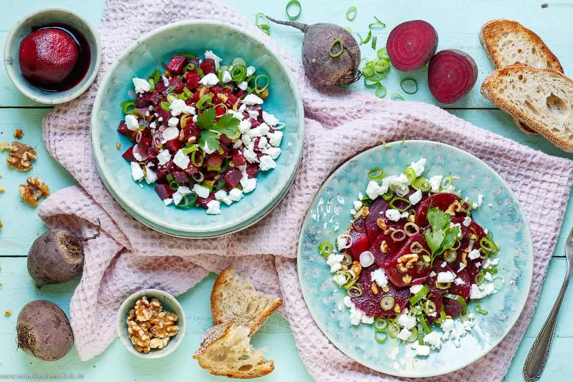 Rote Bete Salat Rezept mit Feta und Walnüssen