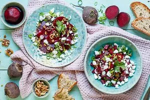 Rote Bete Salat Rezept mit Feta und Walnüssen