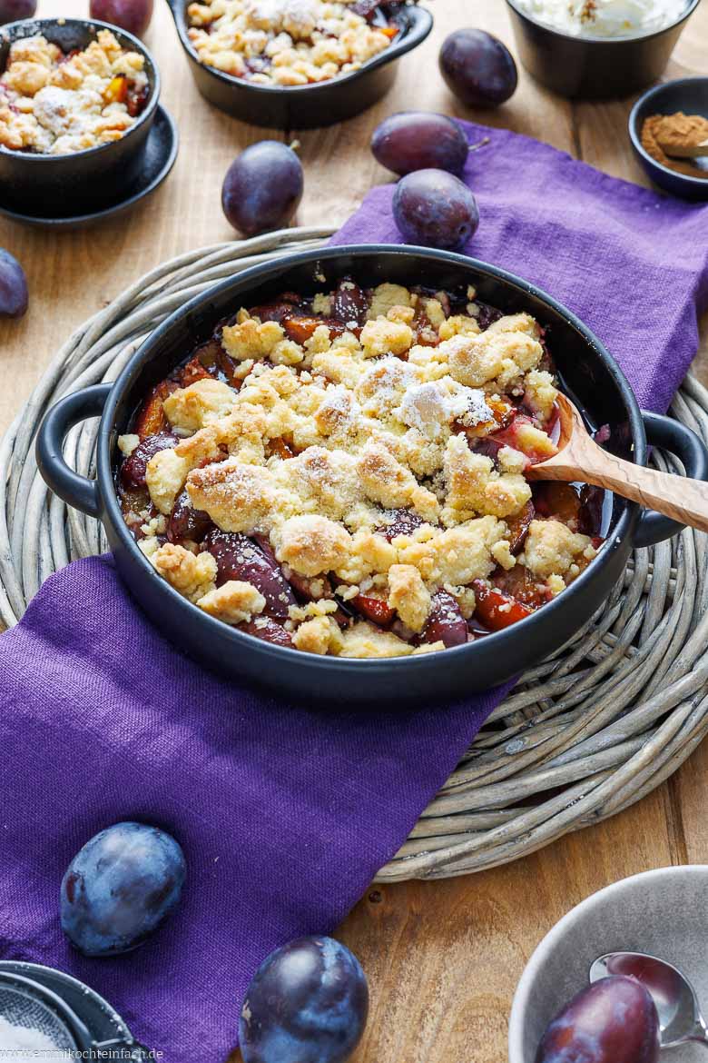 Zwetschgen Crumble ganz einfach