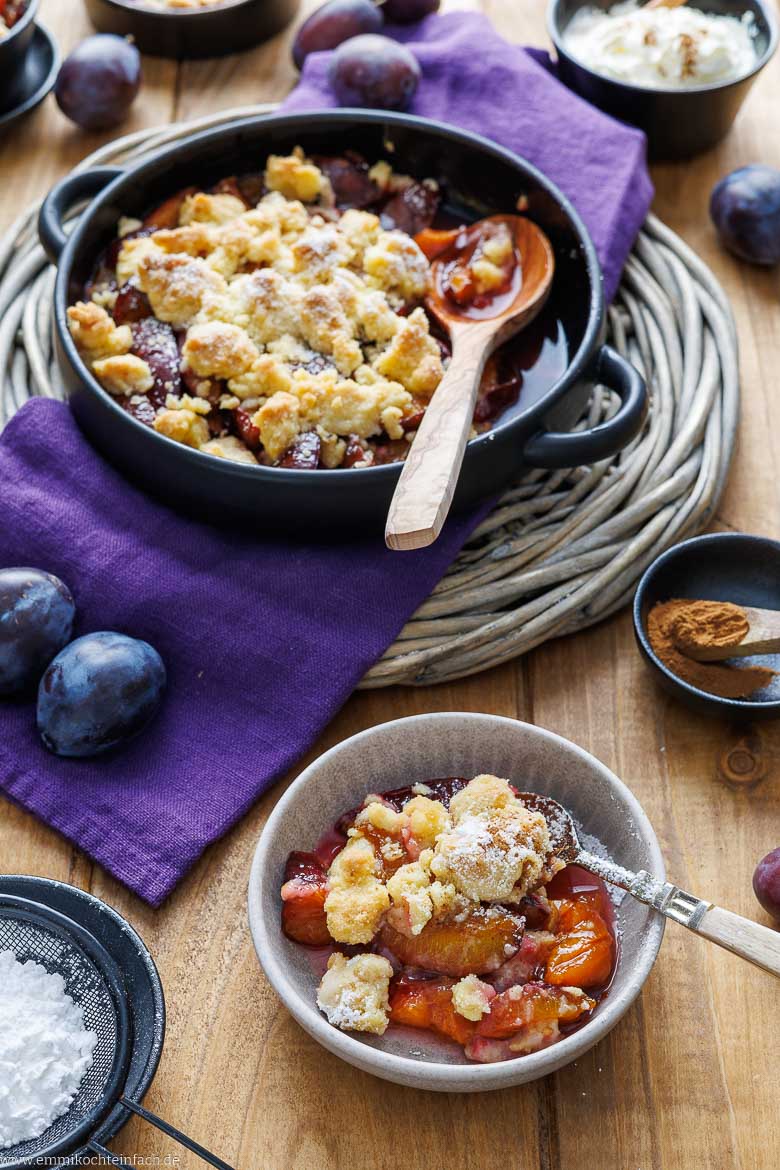 Zwetschgen Crumble ganz einfach
