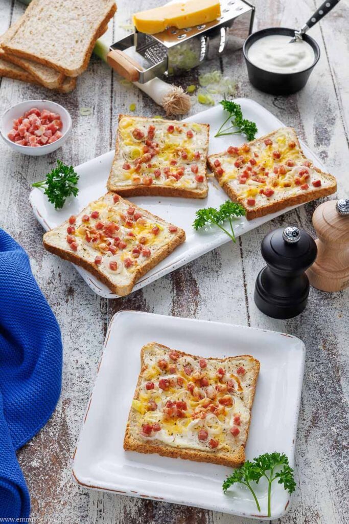Flammkuchen-Toast – Blitzrezept - emmikochteinfach