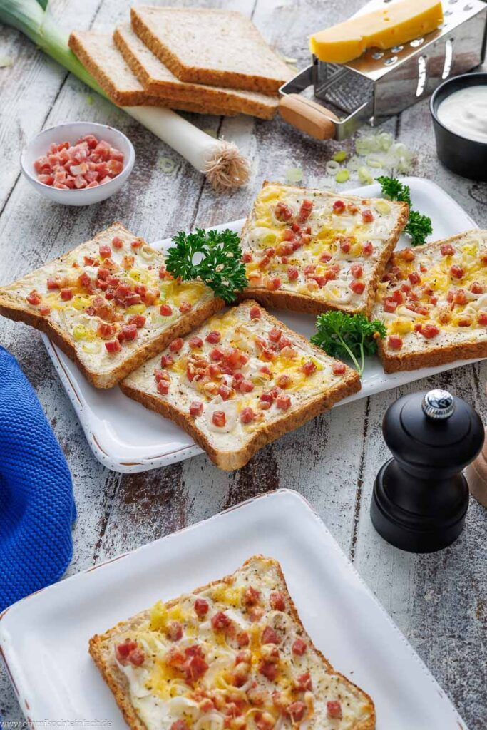 Flammkuchen-Toast – Blitzrezept - emmikochteinfach
