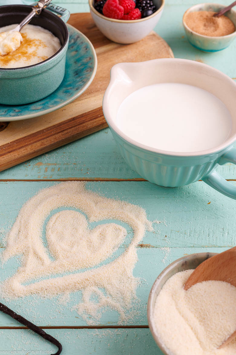 Zutaten für das Grießbrei-Rezept