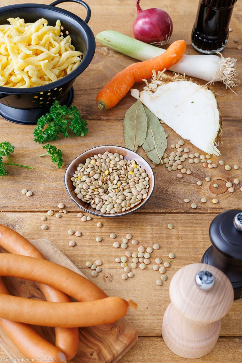 Schwäbische Linsen mit Spätzle – die Zutaten für das leckere Traditionsgericht