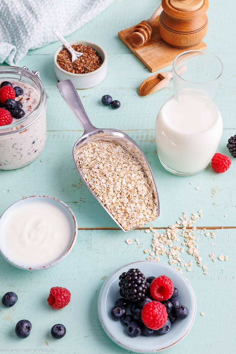 Zutaten für mein Overnight-Oats-Rezept
