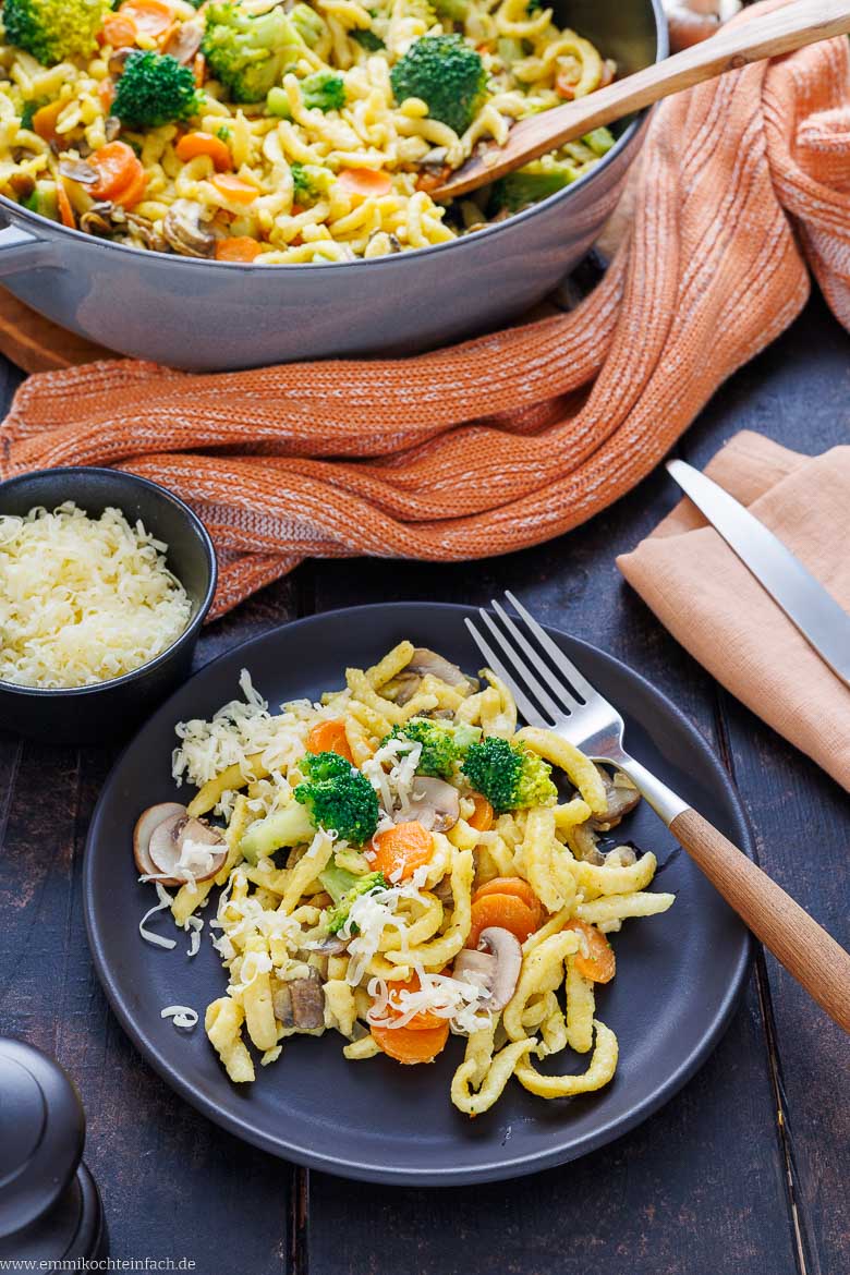 Spätzlepfanne mit Gemüse