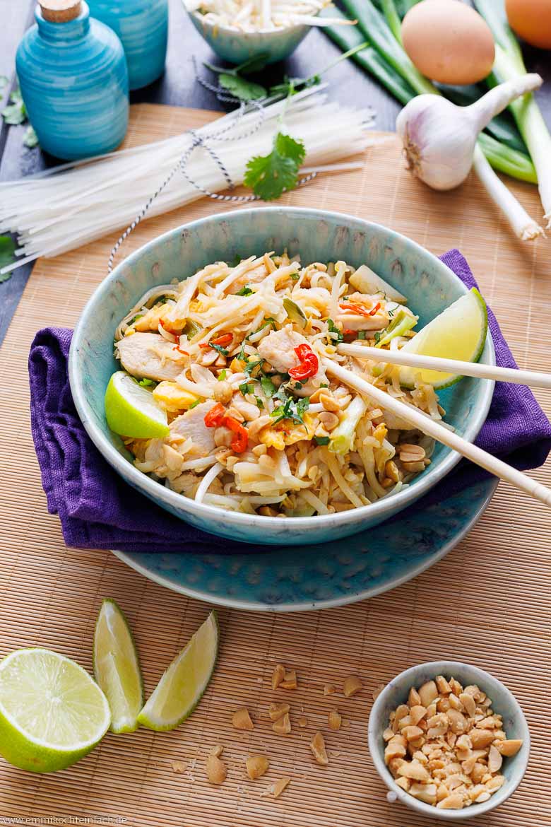 Pad-Thai-Rezept mit H&auml;hnchen