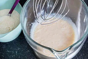 Alle Zutaten für das Muffin-Rezept miteinander verrühren