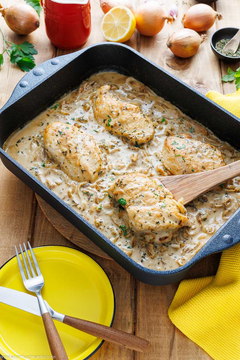 Zwiebel-Sahne-Hähnchen ohne Maggi Fix