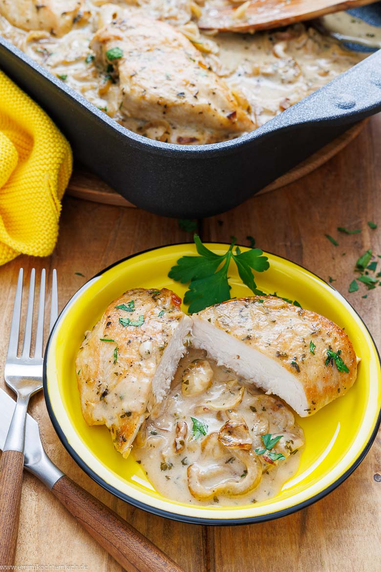 Zwiebel-Sahne-Hähnchen – echtes Comfort Food