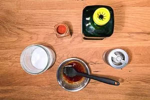 Marinade aus Gew&uuml;rzen und pflanzlichem Speise&ouml;l anmischen