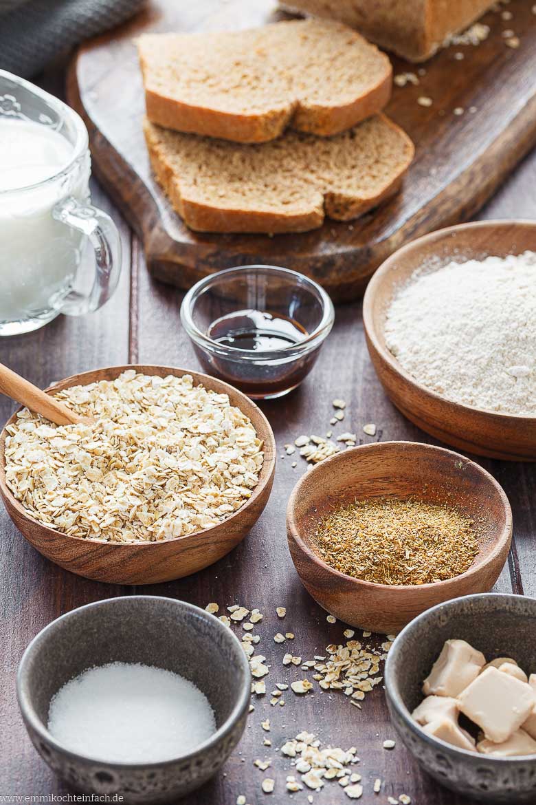 Zutaten für mein Dinkelvollkornbrot