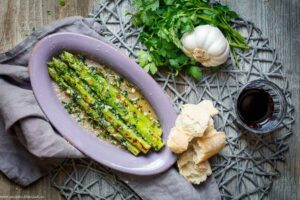 Rezept für gebratenen grünen Spargel