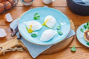 Fertig sind die pochierten Eier!