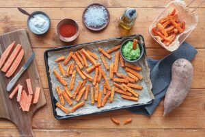 Rezept für Süßkartoffel Pommes
