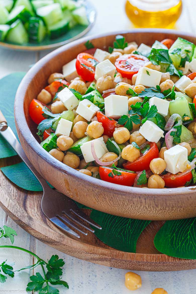 Einfaches Kichererbsensalat-Rezept