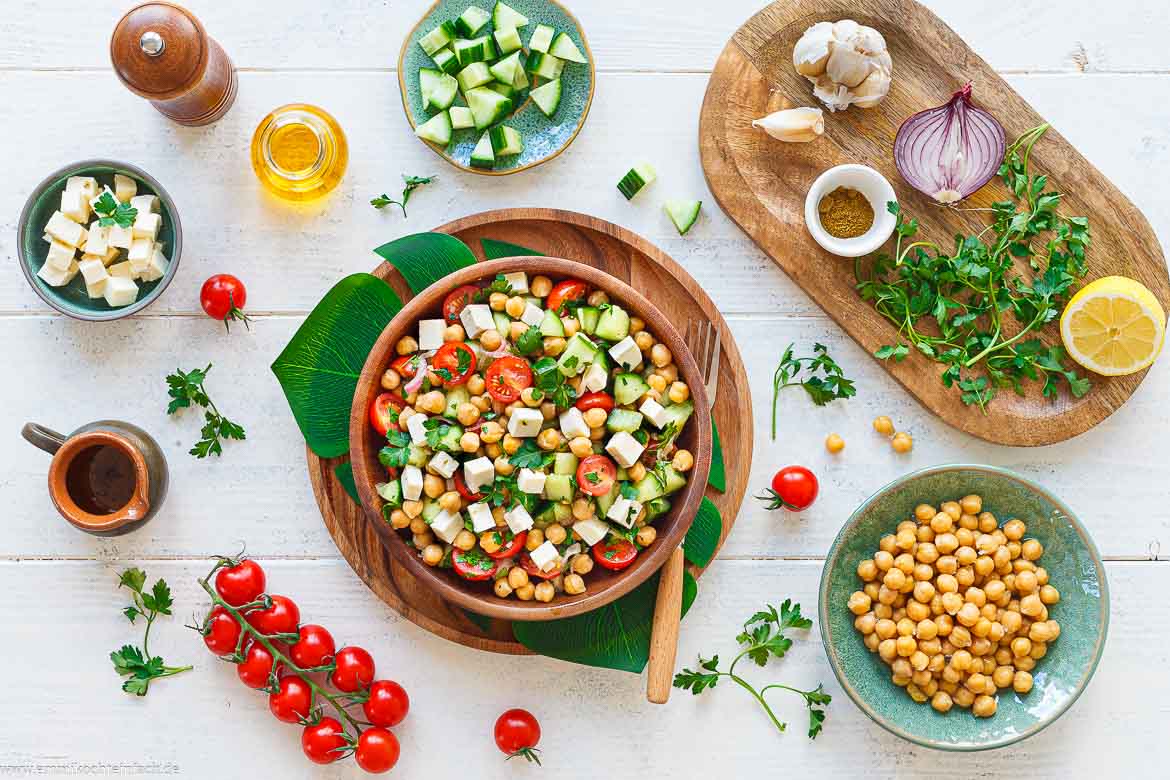 Rezept für Kichererbsensalat
