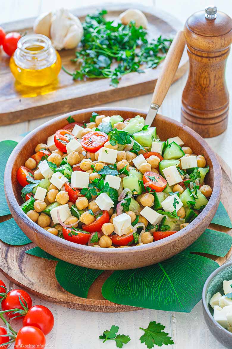 Kichererbsensalat orientalisch gew&uuml;rzt