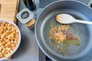 Olivenöl erhitzen und Gewürze andünsten