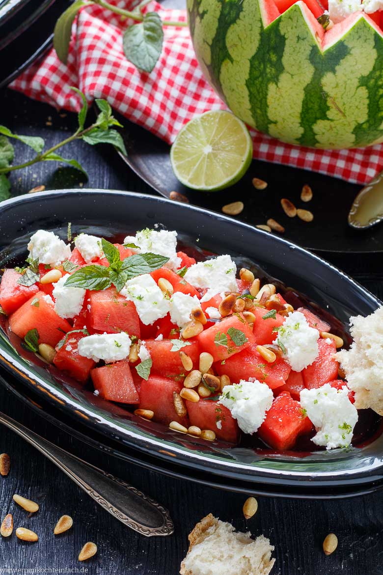 Melonen-Feta-Salat selber machen