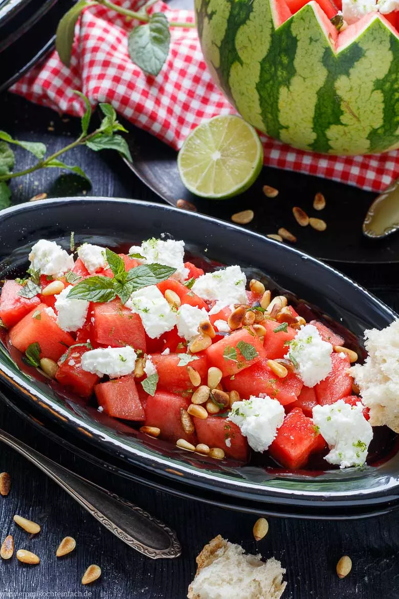 Melonen-Feta-Salat selber machen