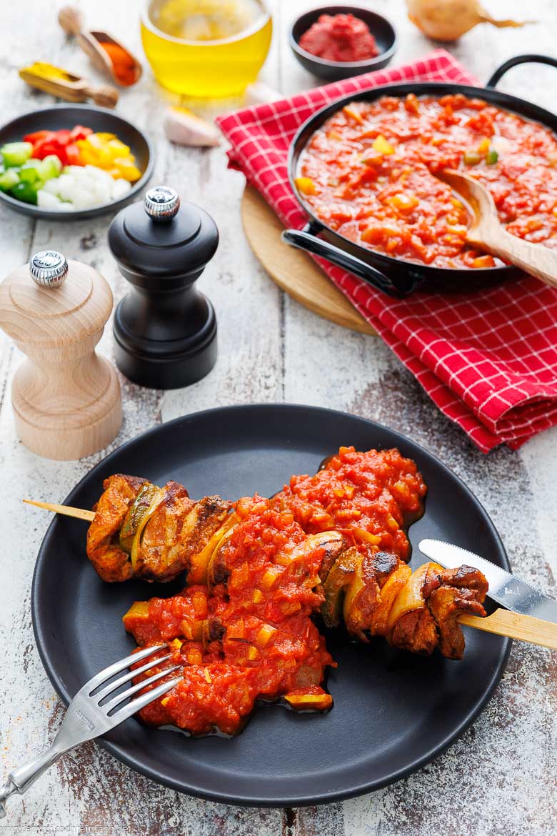 Perfekt mit dem Schaschlikspieß: die Schaschliksoße wie im Imbiss.