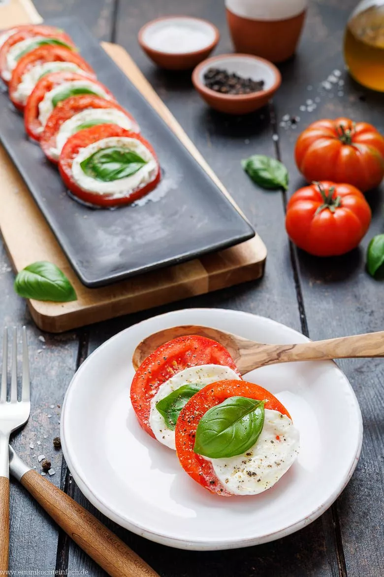 Zutaten für Caprese-Salat