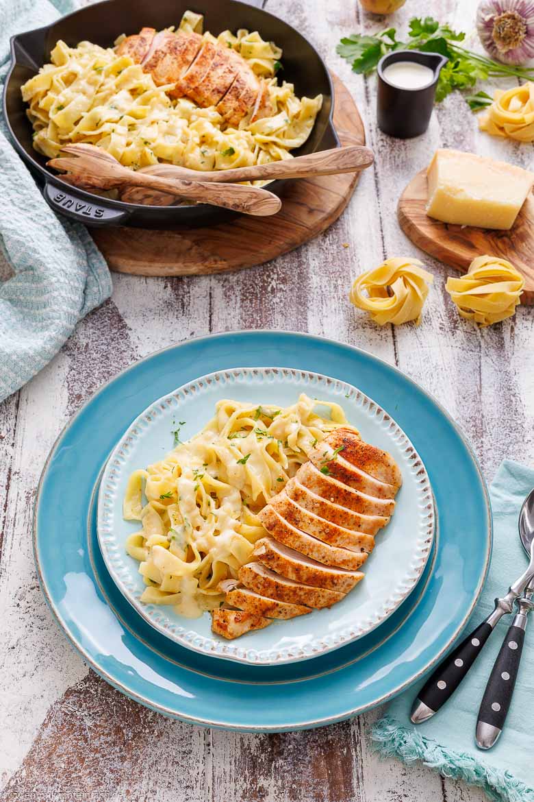 Einfaches Chicken-Alfredo-Rezept