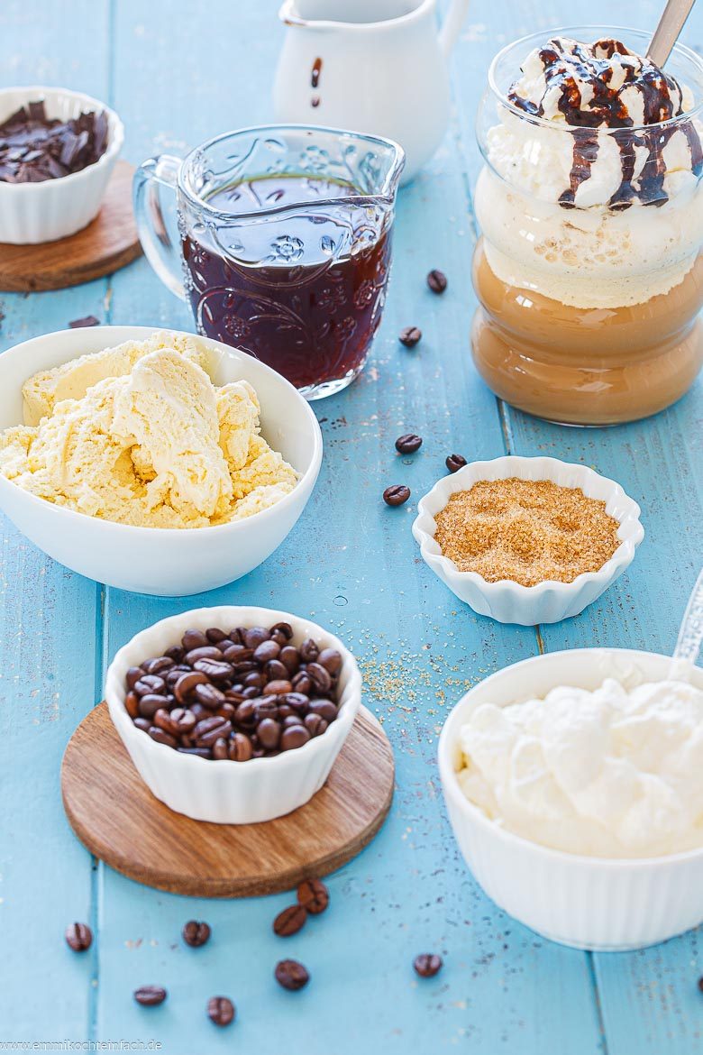 Zutaten f&uuml;r Eiskaffee