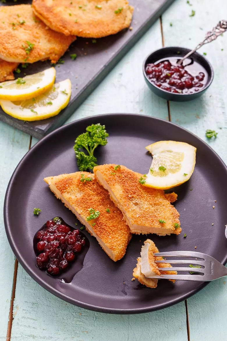 Vegetarisches Schnitzel aus Kohlrabi