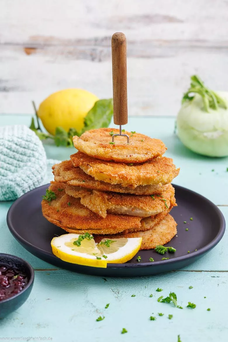 Einfaches Rezept für Kohlrabischnitzel