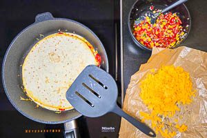 Quesadilla ausbacken
