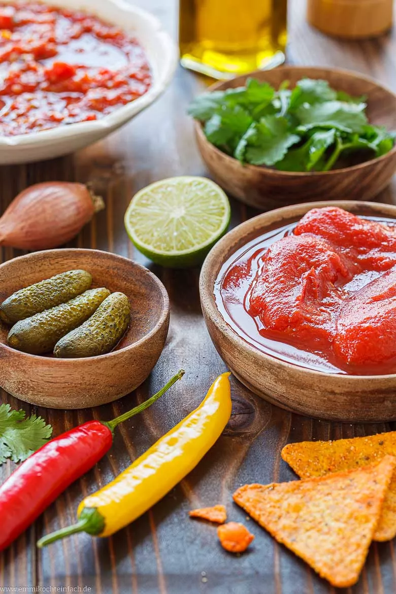 Zutaten für das einfache Salsa-Rezept