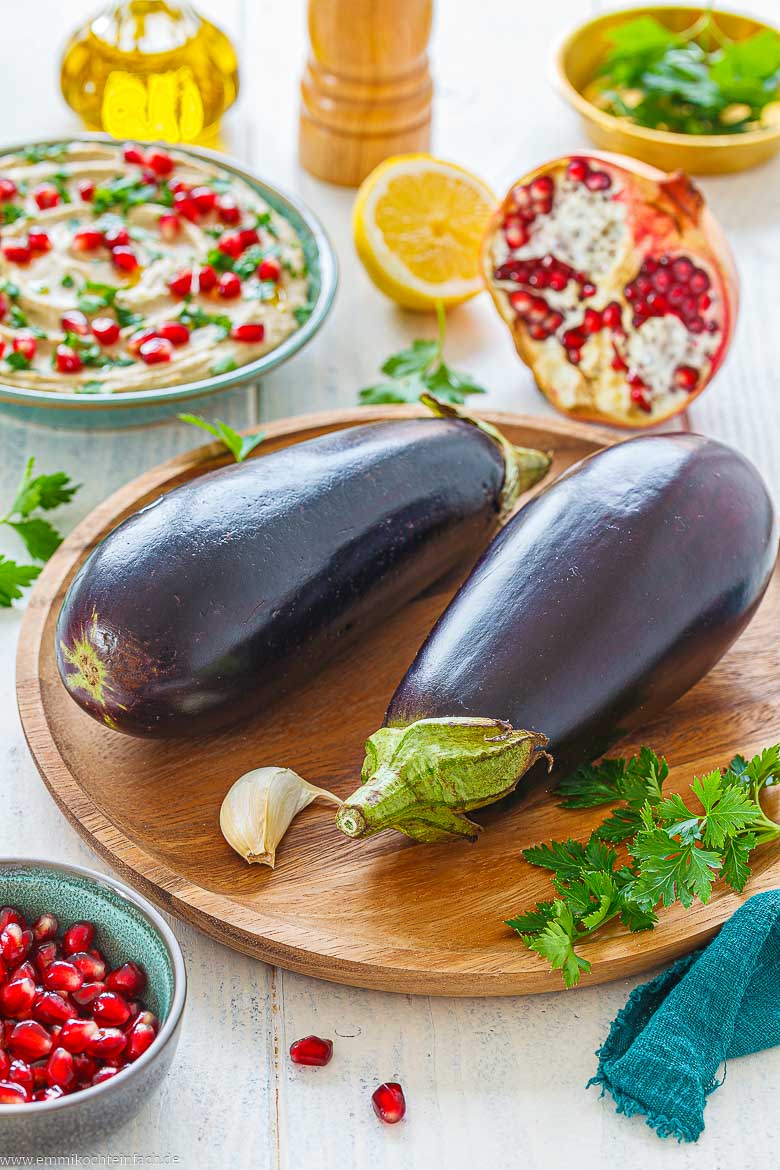 Zutaten für das Baba-Ganoush-Rezept