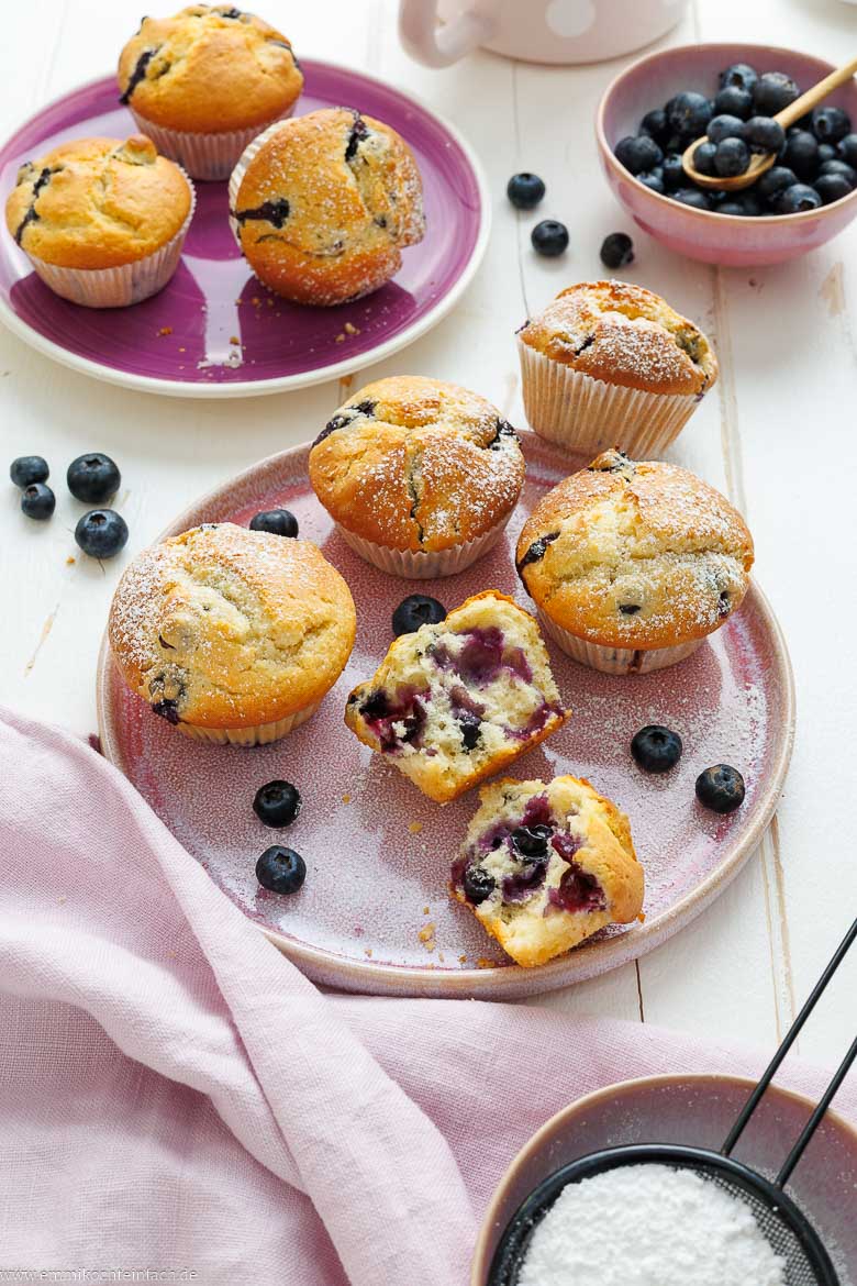 Einfach und schnell gebacken: Blaubeermuffins.
