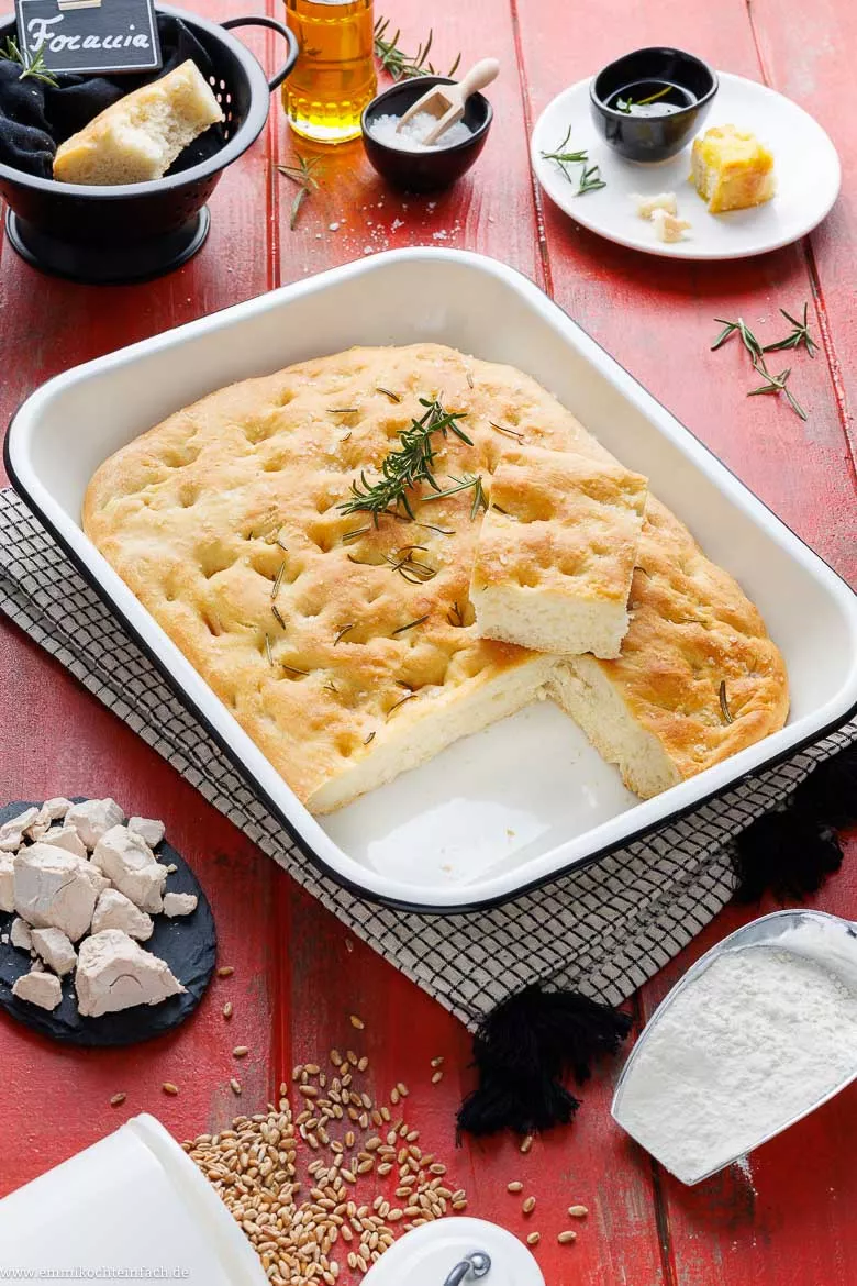 Zutaten für Focaccia