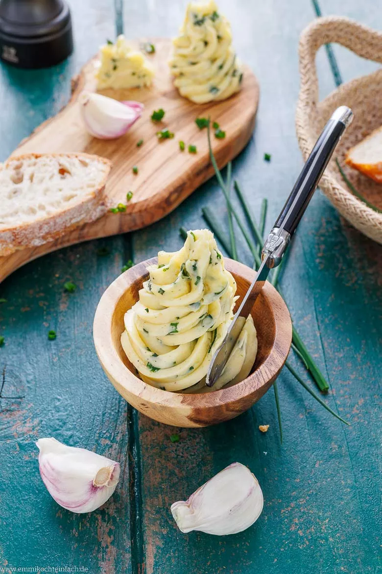Zutaten für Knoblauchbutter