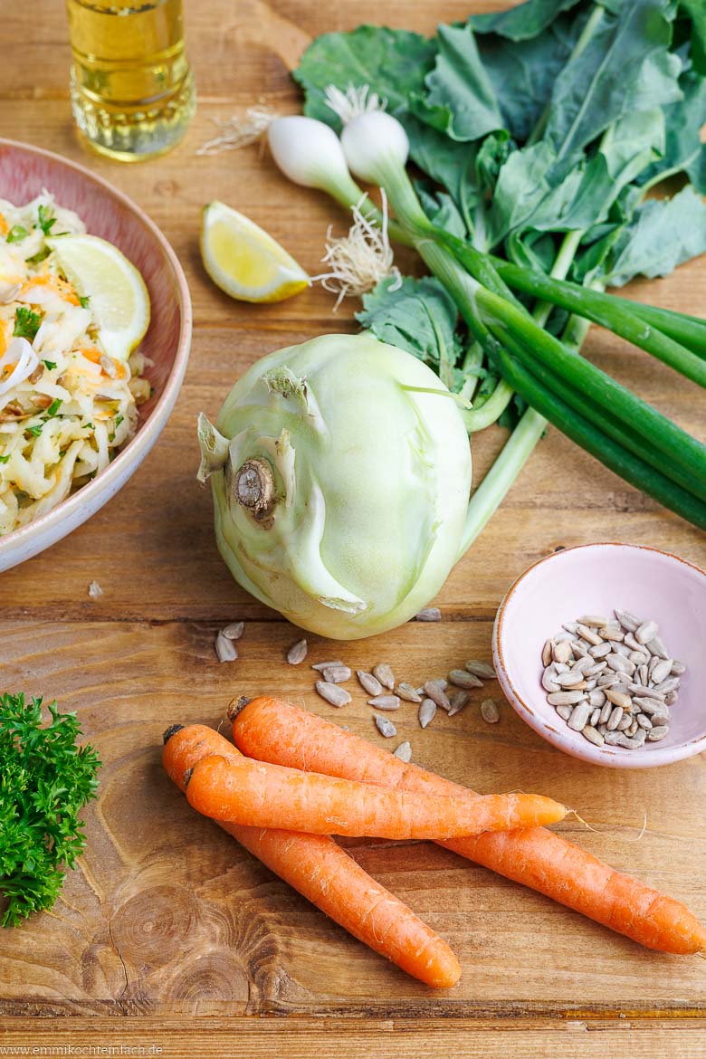 Zutaten f&uuml;r Kohlrabisalat