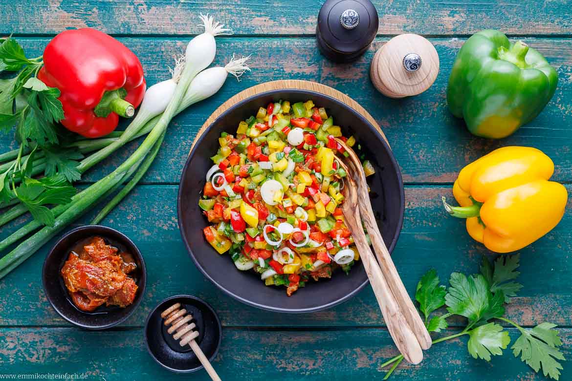 Rezept für Paprikasalat